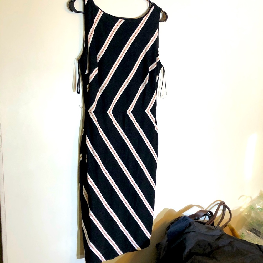 White House Black Market Black Striped Dress